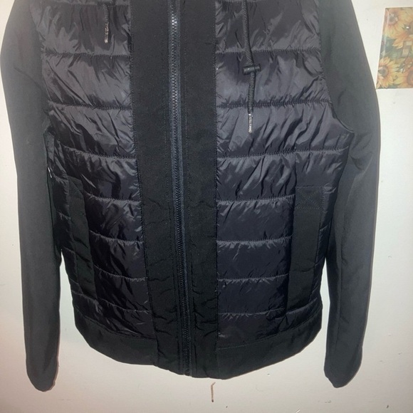 Womans Black Hooded Jacket - Picture 3 of 6